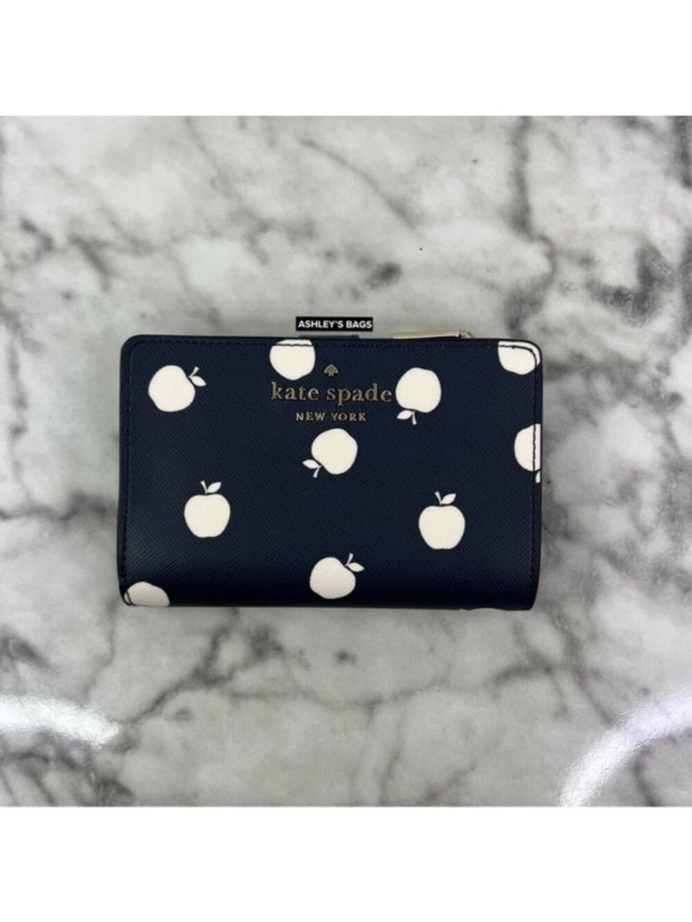 Kate Spade Staci Orchard Toss Printed Medium Compact Bifold Wallet